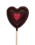Sucette cœur en chocolat noir