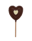 Sucette cœur en chocolat au lait